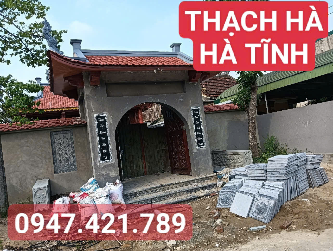 Đá Xanh Đen Hoa Văn sen cánh tròn