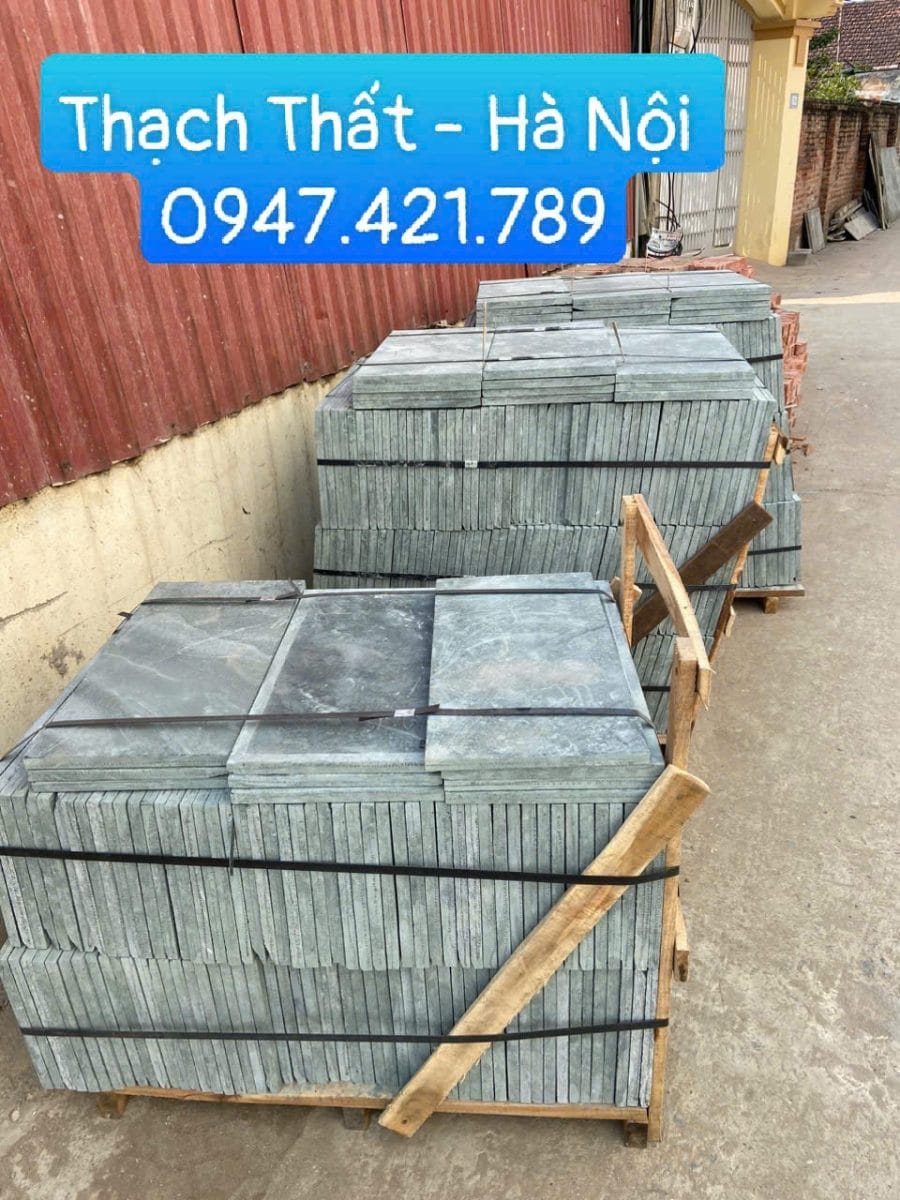 Đá xanh đen mài mặt vận chuyển từ Thanh Hóa về Thạch Thất-Hà Nội 