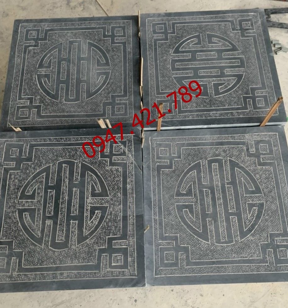 Đá xanh đen khắc chữ Thọ 