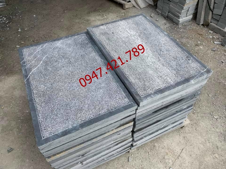 Mẫu đá xanh đen băm nhám cà viền chống trơn đẹp nhất cho sân vườn