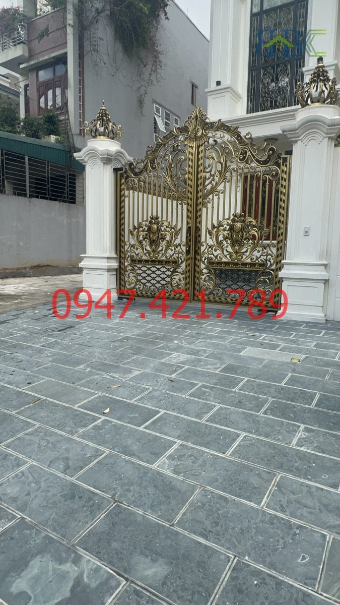 Đá xanh đen lát vỉa hè biệt thự sang trọng