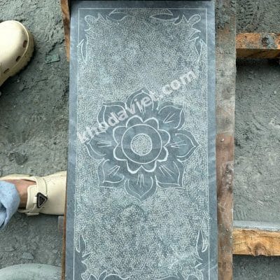 Đá Xanh Rêu Hoa Văn Sen 8 Cánh 30-60